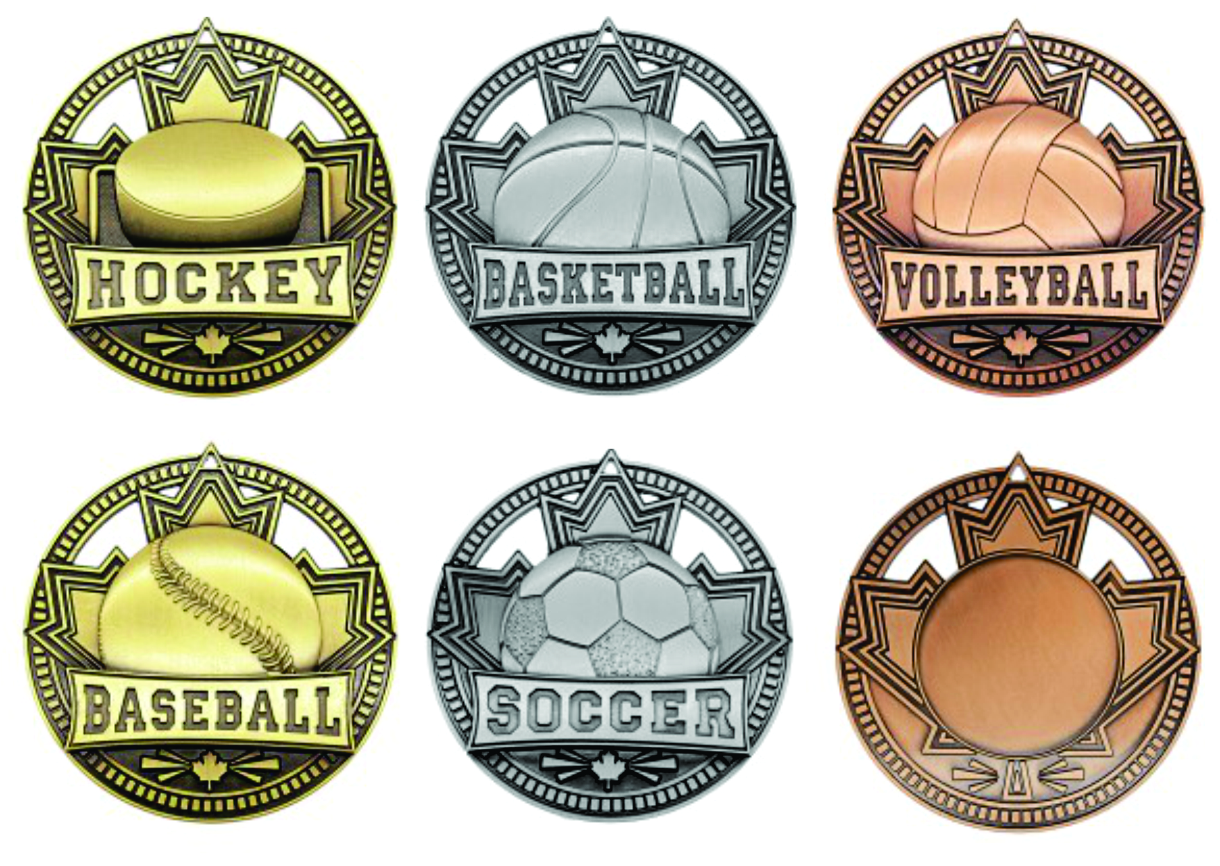 10 Pack Shield Shape Baseball Medals Trophy Team Award with Neck Ribbons CSM 