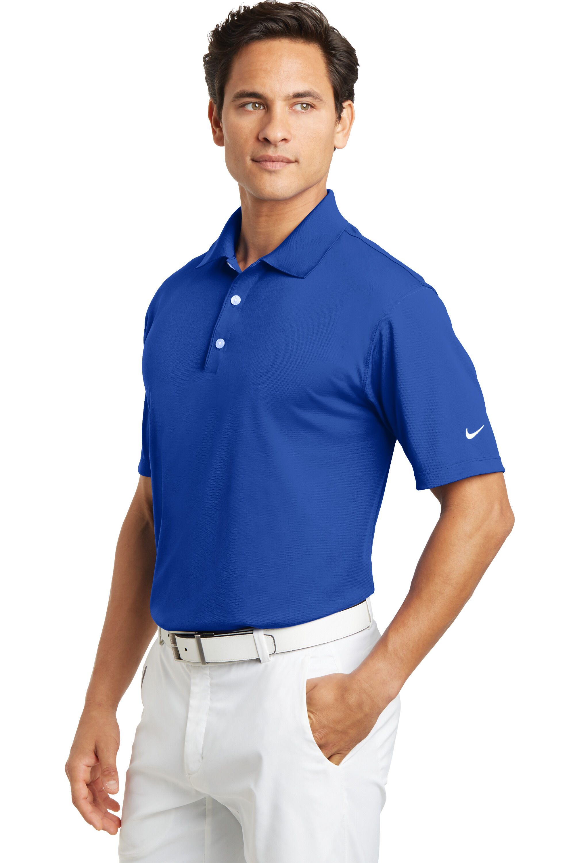Ultra-soft ribbed-collar golf polo